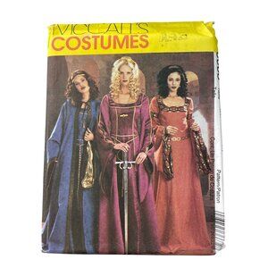McCalls 3663 Medieval Costume Sewing Pattern Size 14-20 Princess Dress UNCUT